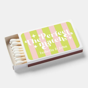 The Perfect Match Retro Wedding Favor Matches