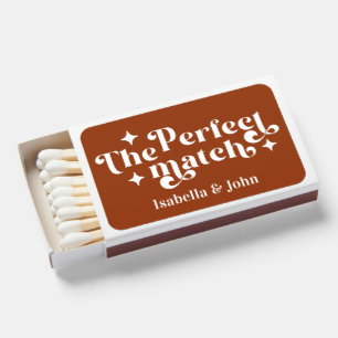 The Perfect Match Retro Wedding Favor Matches