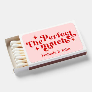 The Perfect Match Retro Wedding Favor Matches
