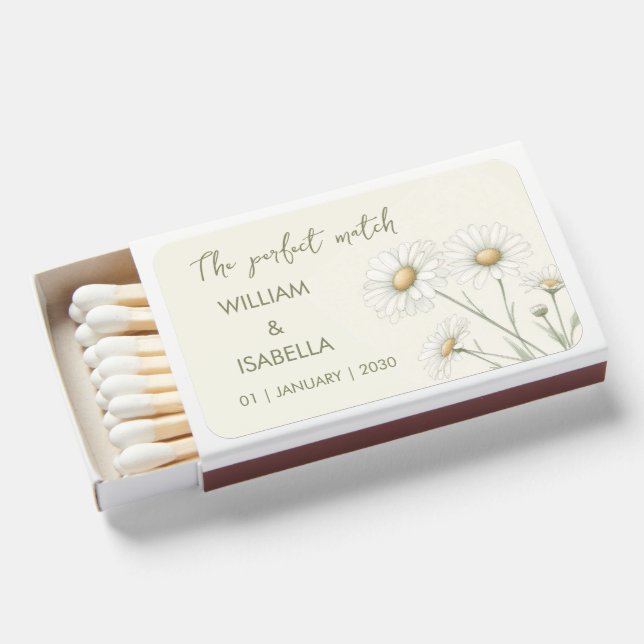 The Perfect Match – Romantic Daisy Flower (Front Open)
