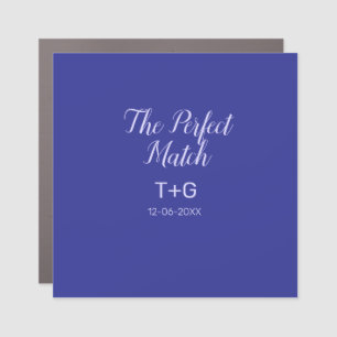 The perfect match royal blue luxury add couple nam car magnet