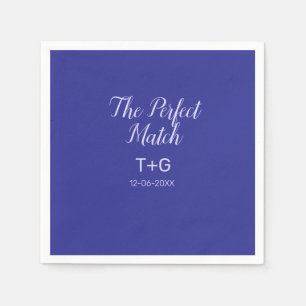The perfect match royal blue luxury add couple nam napkins