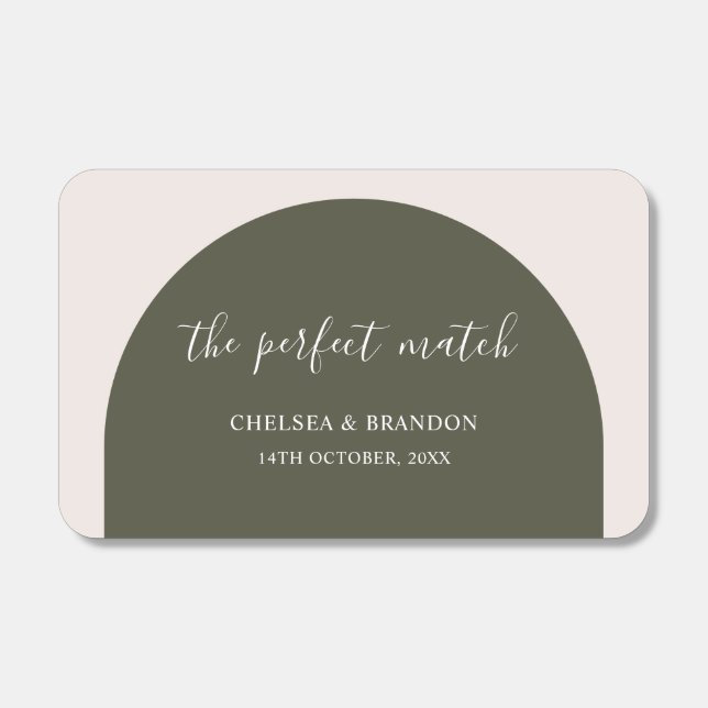 The Perfect Match Rustic Boho Green Arch Wedding (Front)