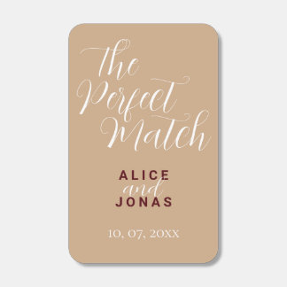 The Perfect Match Rustic Wedding Matchbox Favor