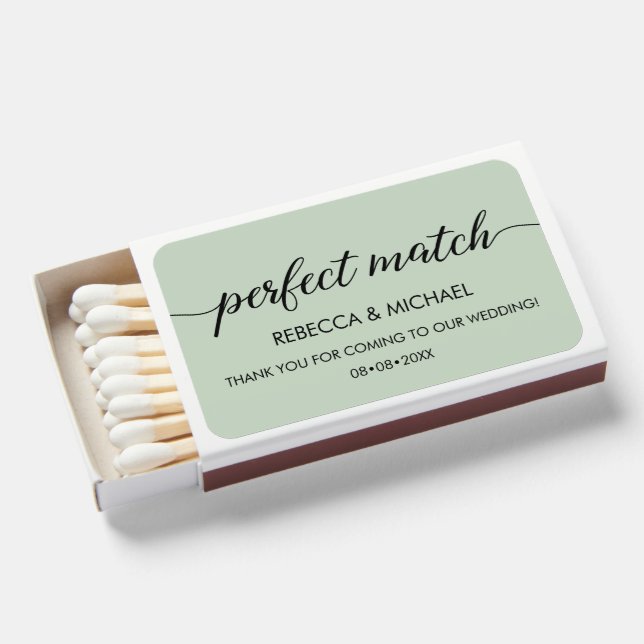 The Perfect match sage green Elegant Wedding (Front Open)