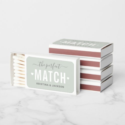 The Perfect Match Sage Green Wedding Favors