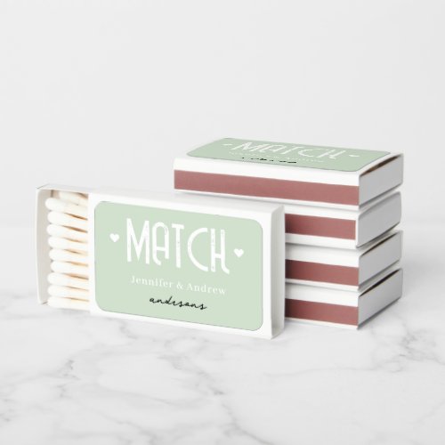 The Perfect Match Sage Green Wedding Favors
