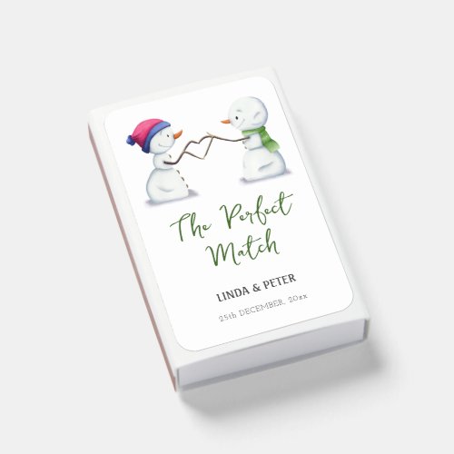 The Perfect Match Snowmen Winter Wedding