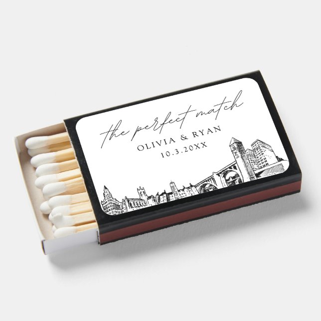 The Perfect Match Spokane Wedding Favor (Front Open)
