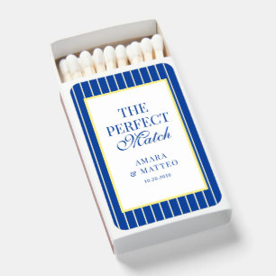 The Perfect Match Striped Blue & Yellow Wedding