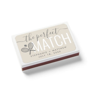 The Perfect Match Tennis Couple Wedding Favor
