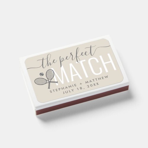 The Perfect Match Tennis Couple Wedding Favor