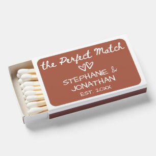 The Perfect Match Terracotta Cute Wedding Matches