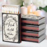 The Perfect Match Vintage Drawn Wedding Favor<br><div class="desc">Vintage-Inspired “The Perfect Match” Wedding Favor Matchboxes – These elegant and charming matchboxes feature a soft off-white background on a black matchbox, giving them a classic vintage feel. "The Perfect Match" is printed at the top in a mix of graceful handwritten script and traditional serif fonts, all in timeless black...</div>