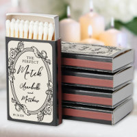 The Perfect Match Vintage Drawn Wedding Favor
