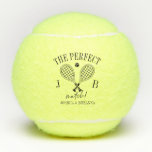 The Perfect Match Wedding Couple Logo Custom Name Tennis Balls<br><div class="desc">The Perfect Match Wedding Couple Logo Custom Name Tennis Balls</div>