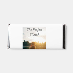 The perfect match wedding couple photo modern add hershey bar favors