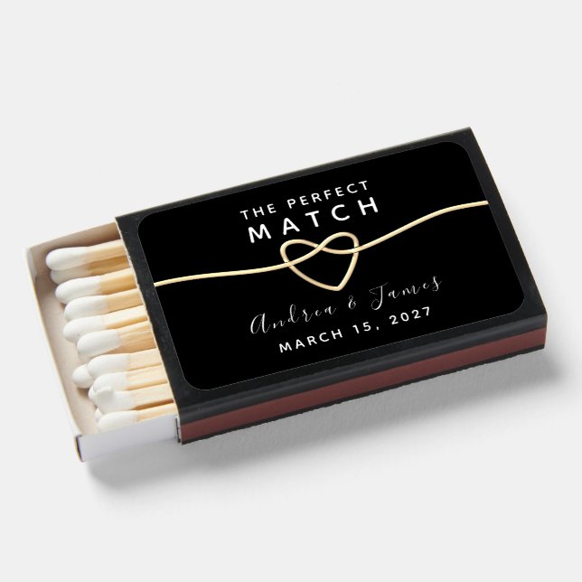 The Perfect Match Wedding Favor (Front Open)