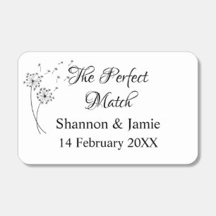 The Perfect Match Wedding Favor