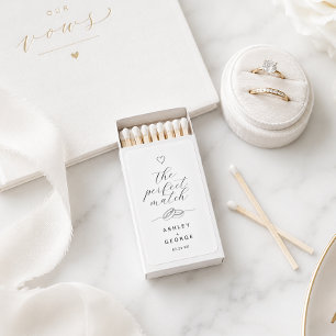The Perfect Match Wedding Favor Matchbox