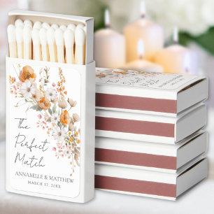 The Perfect Match Wedding Favor Matchbox