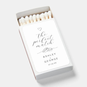 The Perfect Match Wedding Favor Matchbox