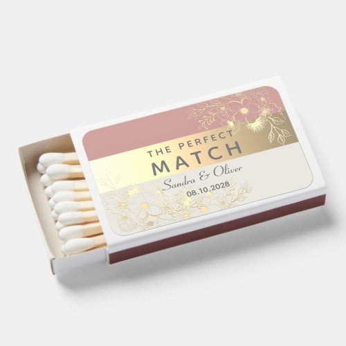 The Perfect Match Wedding Favor Matchboxes