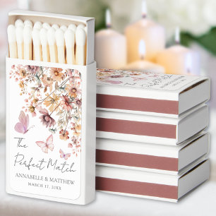 The Perfect Match Wedding Favor Matchboxes