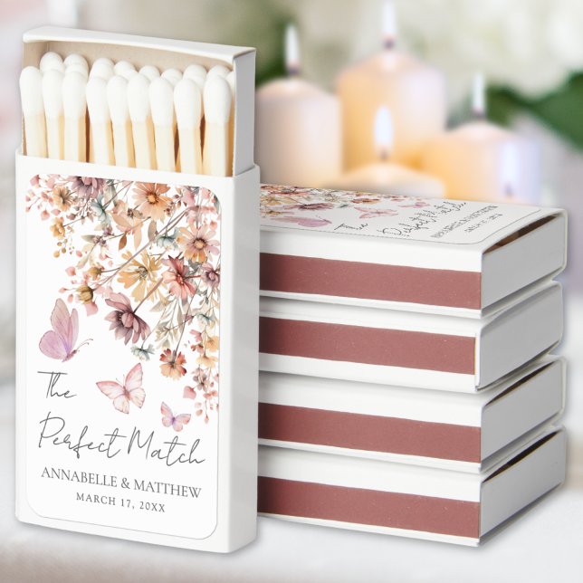 The Perfect Match Wedding Favor Matchboxes (The Perfect Match Wedding Favor Matchboxes)