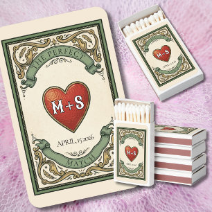 The Perfect Match Wedding Favors Editable Matchbox