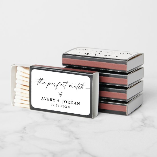 The Perfect Match Wedding Favors | Modern Wedding (Stacked)