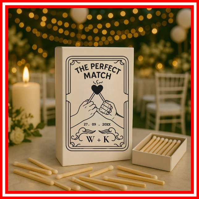 The Perfect Match Wedding Love Heart Matches (Creator Uploaded)