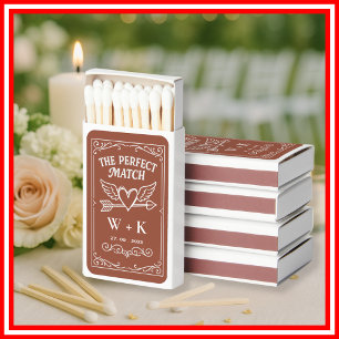 The Perfect Match Wedding Matches Burnt Orange
