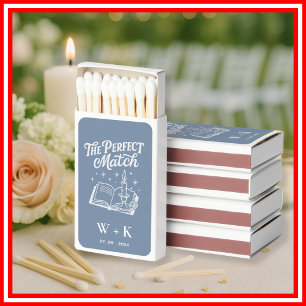 The Perfect Match Wedding Matches   Dusty Blue