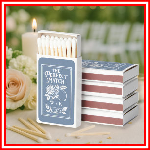 The Perfect Match Wedding Matches   Dusty Blue