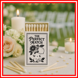 The Perfect Match Wedding Matches Lemon Citrus