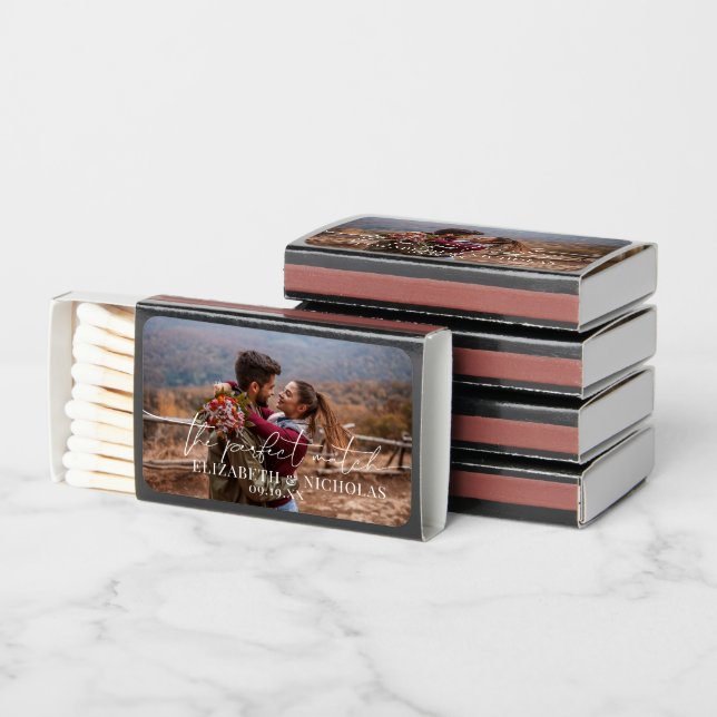The Perfect Match | Wedding Photo Favor (Stacked)