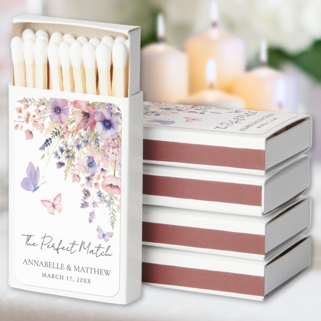 The Perfect Match Wildflower Wedding Matchboxes (The Perfect Match Wildflower Wedding Matchboxes)