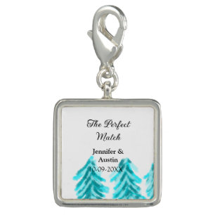 The perfect match winter blue pine tree wedding na charm