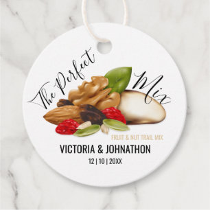 The Perfect Mix Fruit Nut Thank You Wedding Trail Favor Tags