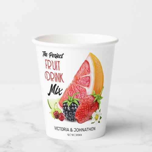 The Perfect Mix Fruit Thank You Wedding Paper Cups