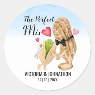 The Perfect Mix Nuts Funny   Wedding Treat Classic Round Sticker