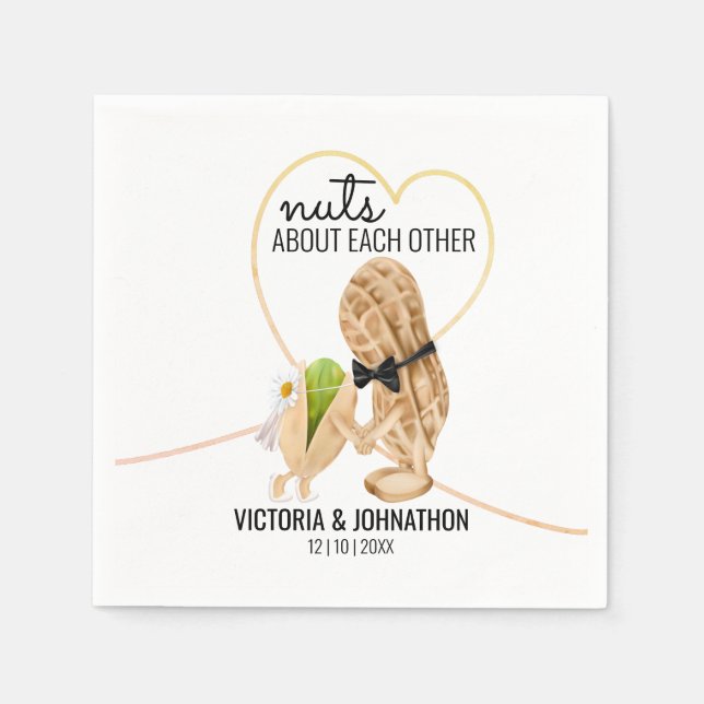 The Perfect Mix Nuts Funny | Wedding Treat Napkins (Front)