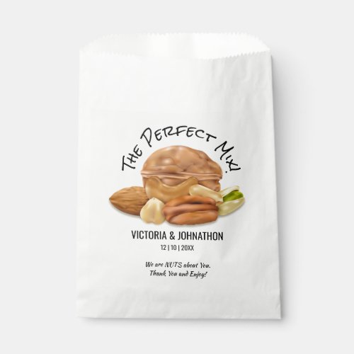 The Perfect Mix Nuts Thank You  Wedding Treat Favor Bag