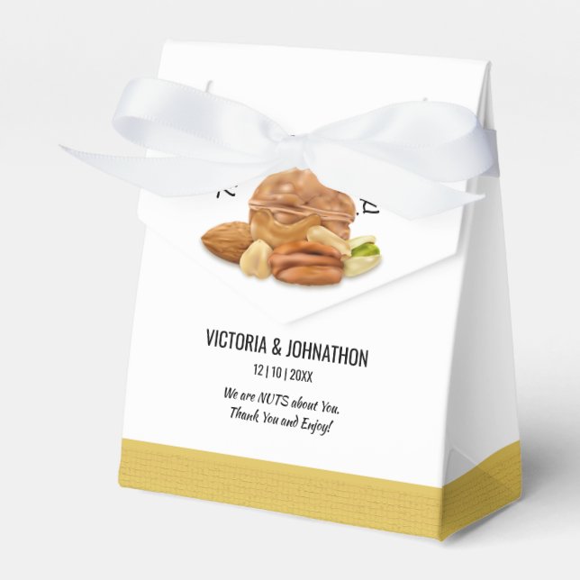 The Perfect Mix Nuts Thank You Wedding Treat Favor Boxes (Front Side)