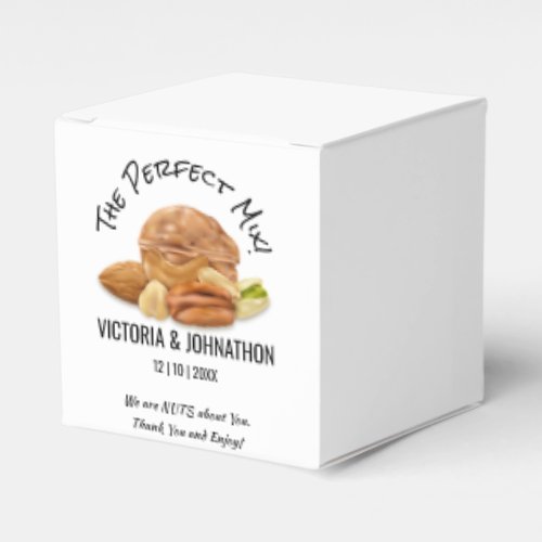 The Perfect Mix Nuts Thank You Wedding Treat Favor Boxes