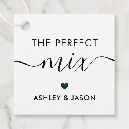 The Perfect Mix Spice or Trail Mix Forest Green Favor Tags