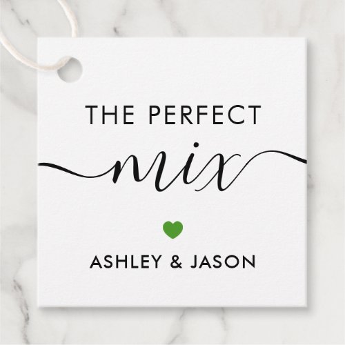 The Perfect Mix Spice or Trail Mix Gift Tag Green Favor Tags