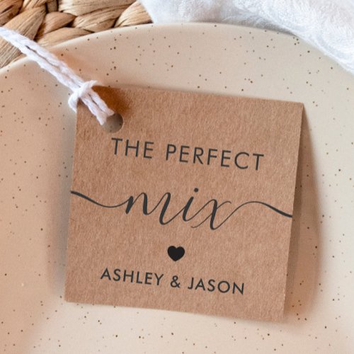 The Perfect Mix Spice or Trail Mix Gift Tag Kraft Favor Tags