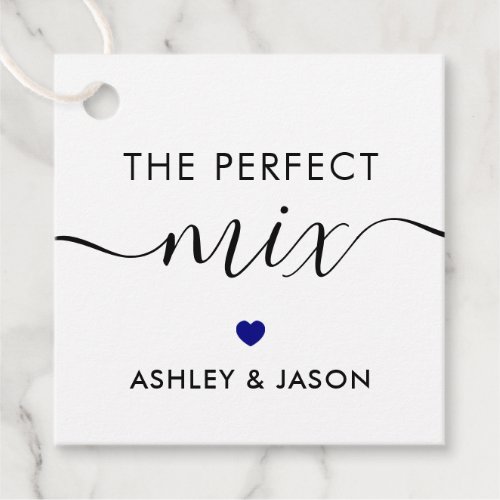 The Perfect Mix Spice or Trail Mix Gift Tag Navy Favor Tags